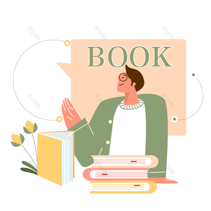 学习图片,书本元素,对话框PNG,知识免抠素材